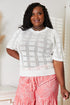 Double Take Ribbed Trim Round Neck Knit Top - LISA MARIE BOUTIQUE