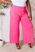 Double Take Full Size Smocked Wide Waistband Wide Leg Pants - LISA MARIE BOUTIQUE