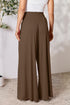 Double Take Full Size Smocked Wide Waistband Wide Leg Pants - LISA MARIE BOUTIQUE