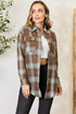 Double Take Plaid Dropped Shoulder Shirt - LISA MARIE BOUTIQUE