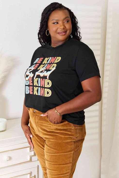 Simply Love BE KIND Graphic Round Neck T-Shirt - LISA MARIE BOUTIQUE