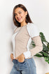 Double Take Color Block Exposed Seam Top - LISA MARIE BOUTIQUE