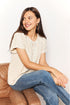 Double Take Crochet Buttoned Short Sleeves Top - LISA MARIE BOUTIQUE