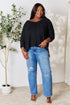 Zenana Round Neck High-Low Slit Knit Top - LISA MARIE BOUTIQUE