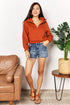 Double Take Half-Zip Long Sleeve Hoodie - LISA MARIE BOUTIQUE