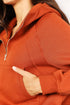 Double Take Half-Zip Long Sleeve Hoodie - LISA MARIE BOUTIQUE