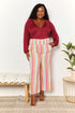 Double Take Striped Smocked Waist Pants with Pockets - LISA MARIE BOUTIQUE