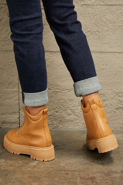 East Lion Corp Platform Combat Boots - LISA MARIE BOUTIQUE