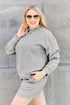 Double Take Full Size Texture Long Sleeve Top and Drawstring Shorts Set - LISA MARIE BOUTIQUE