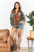 Double Take Plaid Curved Hem Shirt Jacket with Breast Pockets - LISA MARIE BOUTIQUE