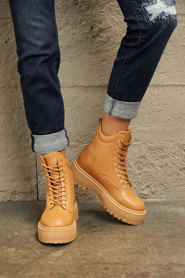 East Lion Corp Platform Combat Boots - LISA MARIE BOUTIQUE