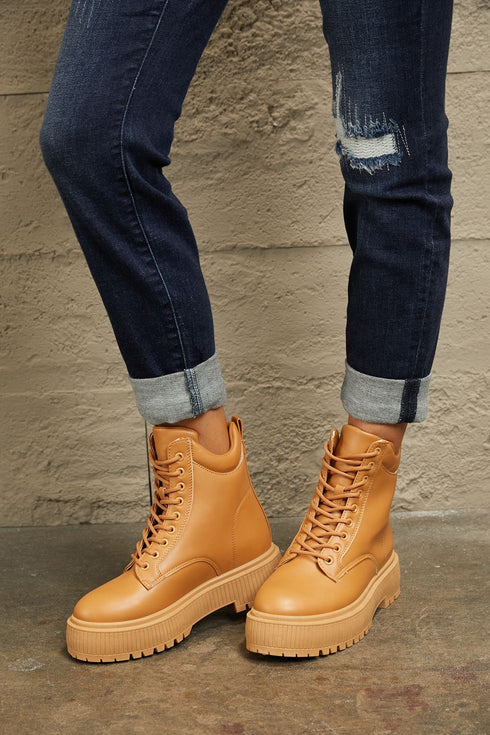 East Lion Corp Platform Combat Boots - LISA MARIE BOUTIQUE