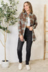 Double Take Plaid Dropped Shoulder Shirt - LISA MARIE BOUTIQUE
