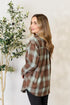 Double Take Plaid Dropped Shoulder Shirt - LISA MARIE BOUTIQUE
