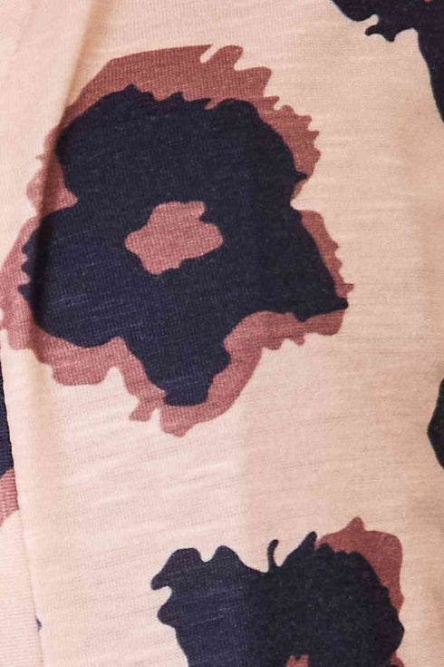 Double Take Printed Button Front Longline Cardigan - LISA MARIE BOUTIQUE