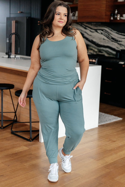 Casual But Cool Tank in Tidewater Teal - LISA MARIE BOUTIQUE