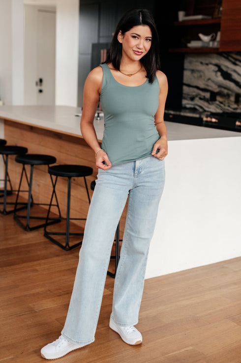 Casual But Cool Tank in Tidewater Teal - LISA MARIE BOUTIQUE