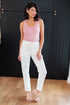 Judy Blue Charlene High Rise Jogger in Ecru
