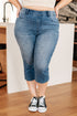 Emily High Rise Cool Denim Pull On Capri Jeans
