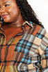 Double Take Plaid Curved Hem Shirt Jacket with Breast Pockets - LISA MARIE BOUTIQUE