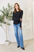 Culture Code Full Size Ribbed Round Neck Long Sleeve Top - LISA MARIE BOUTIQUE
