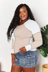 Double Take Color Block Exposed Seam Top - LISA MARIE BOUTIQUE