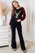 Heimish Sequin Reindeer Graphic Plaid Top - LISA MARIE BOUTIQUE