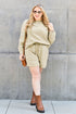 Double Take Full Size Texture Long Sleeve Top and Drawstring Shorts Set - LISA MARIE BOUTIQUE