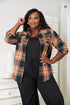 Double Take Plaid Dropped Shoulder Shirt - LISA MARIE BOUTIQUE
