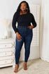 Basic Bae Asymmetrical Neck Long Sleeve Top - LISA MARIE BOUTIQUE