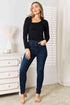 Basic Bae Asymmetrical Neck Long Sleeve Top - LISA MARIE BOUTIQUE