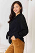 Double Take Waffle-Knit Collared Neck Dropped Shoulder Shirt - LISA MARIE BOUTIQUE