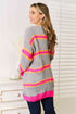 Woven Right Ribbed Long Sleeve Cardigan - LISA MARIE BOUTIQUE