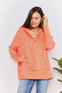 Double Take Quarter-Snap Dropped Shoulder Hoodie - LISA MARIE BOUTIQUE