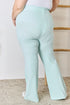 RISEN Full Size High Waist Ultra Soft Knit Flare Pants - LISA MARIE BOUTIQUE