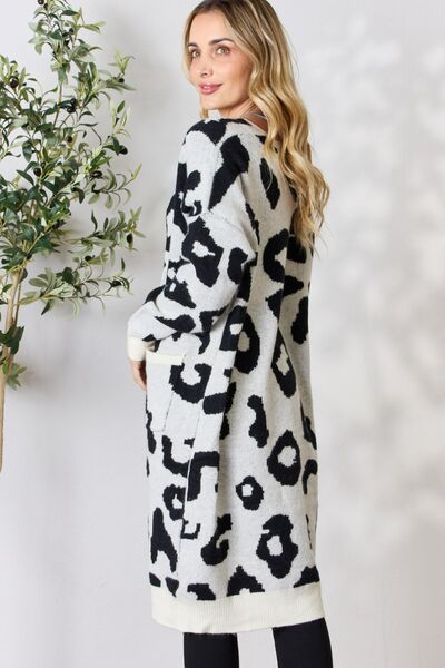 BiBi Leopard Open Front Cardigan - LISA MARIE BOUTIQUE