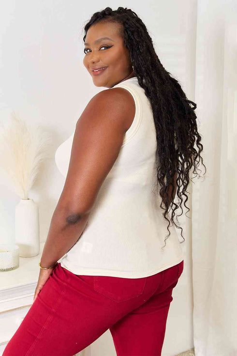 Basic Bae Full Size Round Neck Tank - LISA MARIE BOUTIQUE