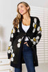 Double Take Floral Button Down Longline Cardigan - LISA MARIE BOUTIQUE