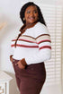 Basic Bae Striped Collared Neck Rib-Knit Top - LISA MARIE BOUTIQUE