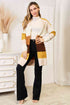 Woven Right Color Block Dropped Shoulder Cardigan - LISA MARIE BOUTIQUE