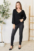 Zenana Buttoned Long Sleeve Blouse - LISA MARIE BOUTIQUE