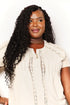 Double Take Crochet Buttoned Short Sleeves Top - LISA MARIE BOUTIQUE