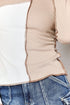 Double Take Color Block Exposed Seam Top - LISA MARIE BOUTIQUE