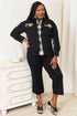 Double Take Plaid Collared Dropped Shoulder Jacket - LISA MARIE BOUTIQUE