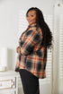 Double Take Plaid Dropped Shoulder Shirt - LISA MARIE BOUTIQUE