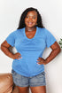 Double Take Ruched V-Neck Short Sleeve T-Shirt - LISA MARIE BOUTIQUE
