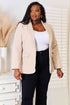 Double Take Shawl Collar Long Sleeve Blazer - LISA MARIE BOUTIQUE