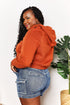 Double Take Half-Zip Long Sleeve Hoodie - LISA MARIE BOUTIQUE