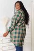 Double Take Plaid Collared Neck Long Sleeve Shirt - LISA MARIE BOUTIQUE