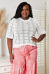 Double Take Ribbed Trim Round Neck Knit Top - LISA MARIE BOUTIQUE